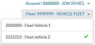 Select Account and Fleet